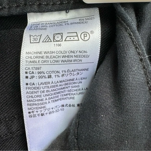 Bananas Republic Men’s Slim Fit Travel Black Stretch Cotton Jeans Size 30x32 - Picture 6 of 7